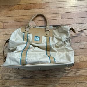 Vintage Over Night Bag Avon Flight Carry On Suitcase Duffle Tote Travel Tan Gree